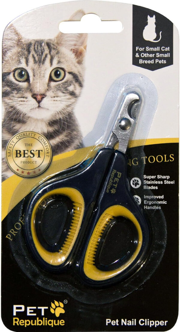 Pet Republique Cat Nail Clipper - Professional Stainless-Steel Trimmer for Cats and Small Breed Animals