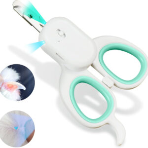 PAKEWAY Pet Nail Clipper with LED & -U-V light - Grooming Tool for Dog Cat Rabbit.