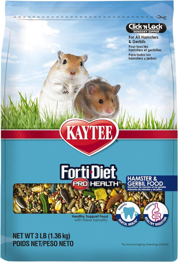 Kaytee Forti-Diet Pro Health 3 Pound Pet Food for Gerbils & Hamsters