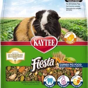 Kaytee Fiesta 4.5 Pound Pet Food for Guinea Pigs provides a balanced diet for your pet.