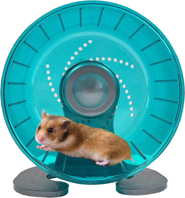 Petest Hamster Exercise Wheel - Silent Spinner (Diameter 6.7 inch, Green)