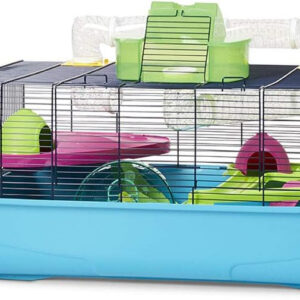 The Savic Hamster Heaven Metro Cage: A Spacious and Enriching Home for Your Hamster is a spacious home for your hamster with toys inside.